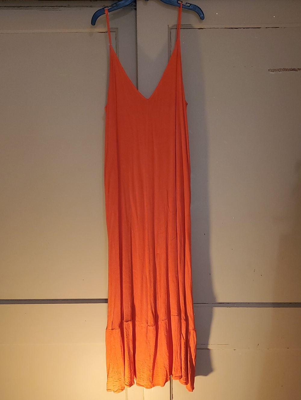 Coco + Carmen Coral-Orange Slip Maxi Dress